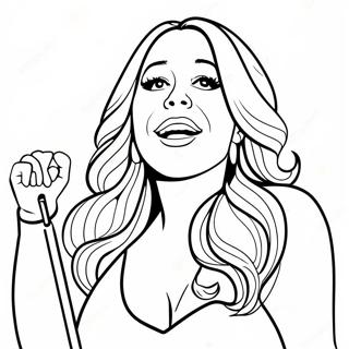 Mariah Carey Singing On Stage Coloring Page 39378-32691