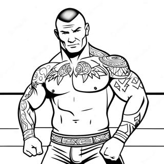 Randy Orton In Action Coloring Page 39388-32701