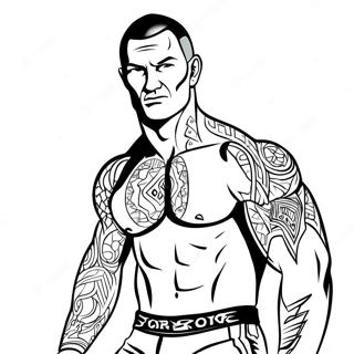 Randy Orton In Action Coloring Page 39388-32702