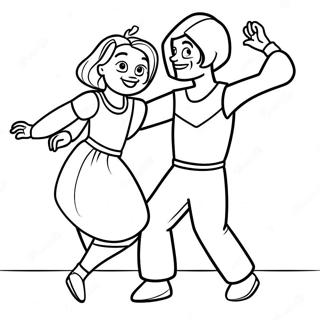 Zed And Addison Dancing Coloring Page 39398-32706