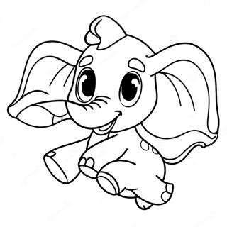 Dumbo Flying High Coloring Page 3941-3189