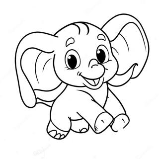 Dumbo Flying High Coloring Page 3941-3190