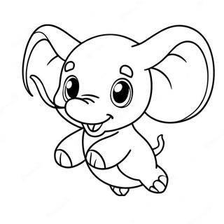 Dumbo Flying High Coloring Page 3941-3191