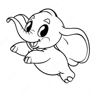 Dumbo Flying High Coloring Page 3941-3192