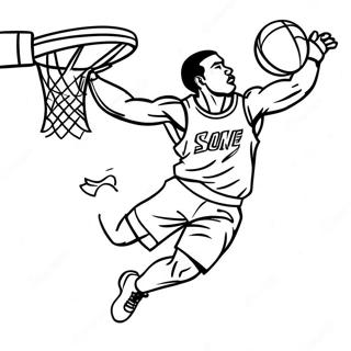 Basketball Player Dunking Coloring Page 39428-32745