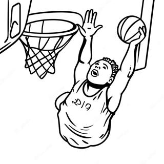 Basketball Player Dunking Coloring Page 39428-32746