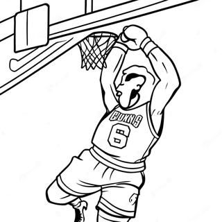 Basketball Player Dunking Coloring Page 39428-32747