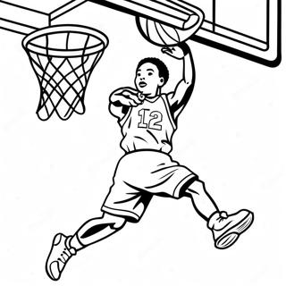 Basketball Player Dunking Coloring Page 39428-32748