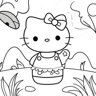 Hello Kitty Summer Fun Coloring Page 39447-32738