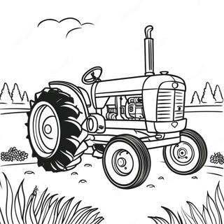 Vintage Pulling Tractor Coloring Page 39478-32783