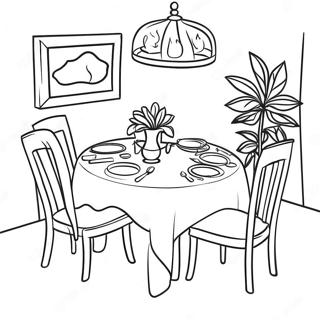 Colorful Lalo Table Scene Coloring Page 39488-32770