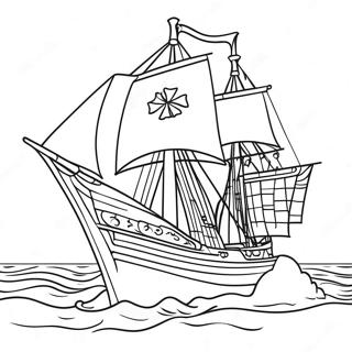 Mayflower Ship Coloring Page 39497-32779