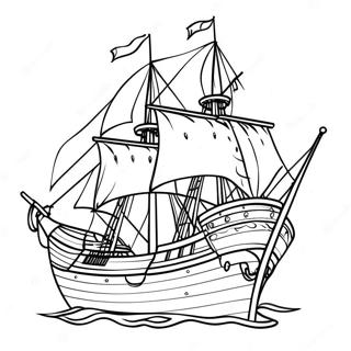 Mayflower Ship Coloring Page 39497-32780