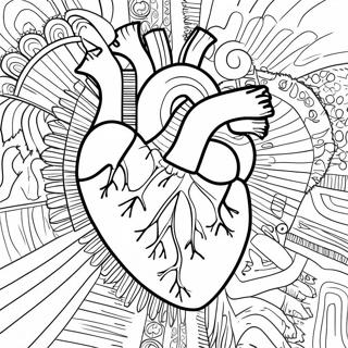 Detailed Heart Anatomy Coloring Page 3951-3199