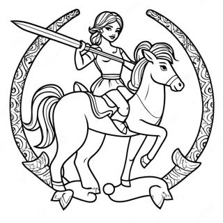 Sagittarius Zodiac Sign Coloring Page 39537-32819