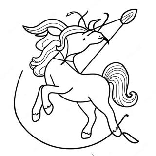 Sagittarius Zodiac Sign Coloring Page 39537-32820