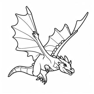 Majestic Sandwing Dragon In Flight Coloring Page 39558-32834