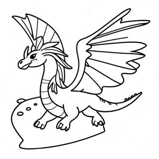 Majestic Sandwing Dragon In Flight Coloring Page 39558-32835