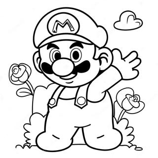 Mario Valentines Coloring Page 39617-32879