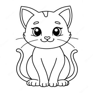 Cute Mew With Sparkling Eyes Coloring Page 3961-3205