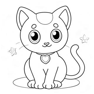 Cute Mew With Sparkling Eyes Coloring Page 3961-3206