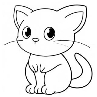 Cute Mew With Sparkling Eyes Coloring Page 3961-3207