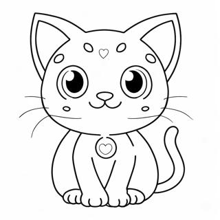 Cute Mew With Sparkling Eyes Coloring Page 3961-3208