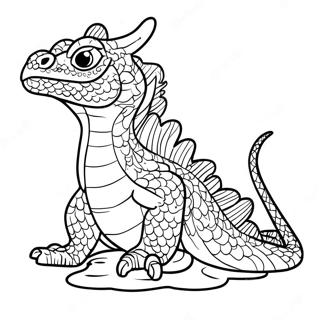 Realistic Water Dragon Coloring Page 39627-32886