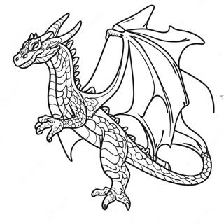 Majestic Water Dragon Flying Coloring Page 39628-32889