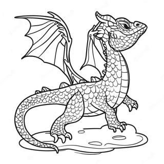 Majestic Water Dragon Flying Coloring Page 39628-32892