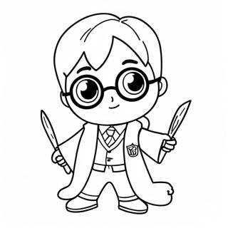 Harry Potter Chibi Coloring Page 39637-32894