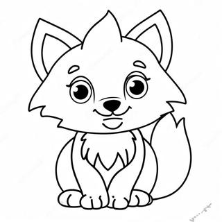 Kawaii Cute Wolf Coloring Page 39647-32907