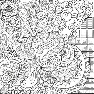 Colorful Square Patterns Coloring Page 39678-32929