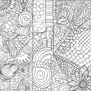 Colorful Square Patterns Coloring Page 39678-32930