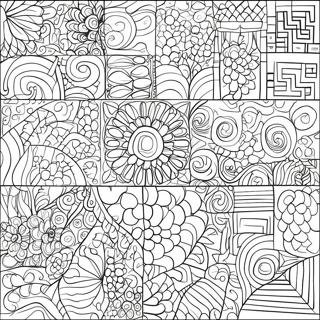 Colorful Square Patterns Coloring Page 39678-32931