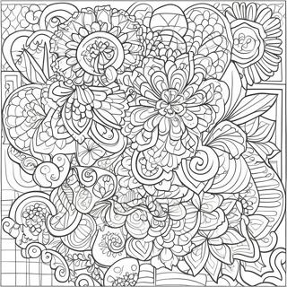 Colorful Square Patterns Coloring Page 39678-32932