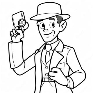 Inspector Gadget With His Gadget Arm Coloring Page 39688-32934