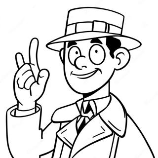 Inspector Gadget With His Gadget Arm Coloring Page 39688-32935