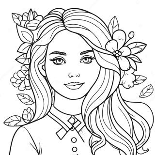 Beautiful Girl Coloring Page 39697-32947