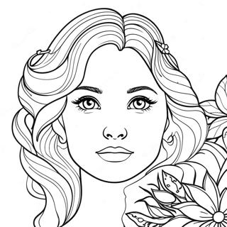 Beautiful Girl Coloring Page 39697-32948