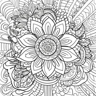 Hard Flower Mandala Coloring Page 39717-32956