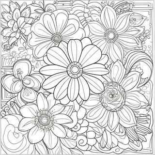 Intricate Flower Bouquet Coloring Page 39718-32957