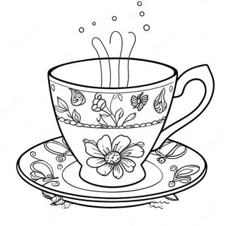 Teacup Coloring Page 39727-32952