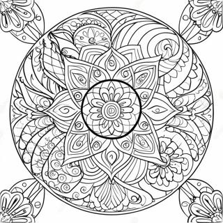 Sacred Geometry Mandala Coloring Page 39747-32974