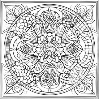 Sacred Geometry Mandala Coloring Page 39747-32976