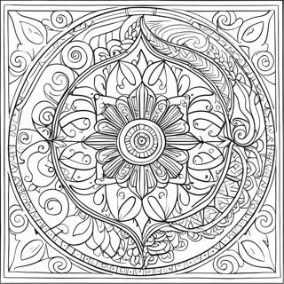 Intricate Sacred Geometry Patterns Coloring Page 39748-32977