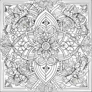 Intricate Sacred Geometry Patterns Coloring Page 39748-32978