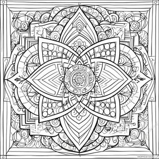 Intricate Sacred Geometry Patterns Coloring Page 39748-32979