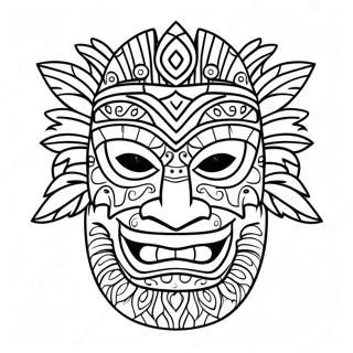 Tiki Mask Coloring Page 39768-32999