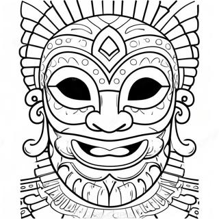 Tiki Mask Coloring Page 39768-33000